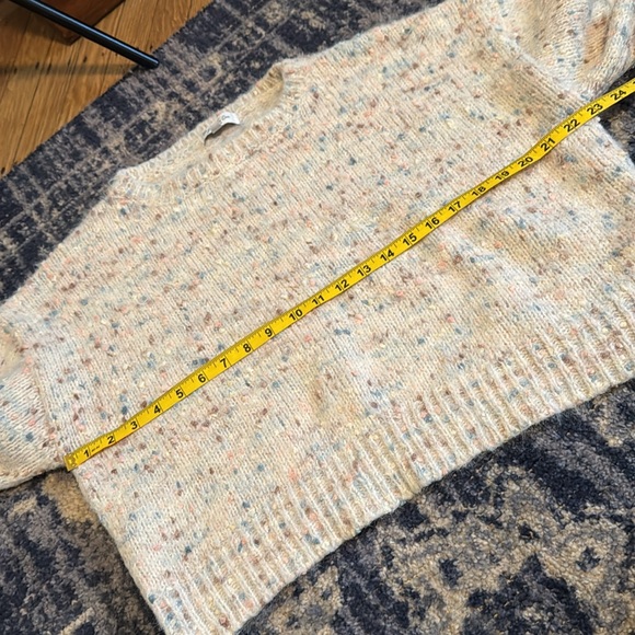 Beyond the Sea Cropped Popcorn Sweater With Volume Sleeves - Picture 5 of 6